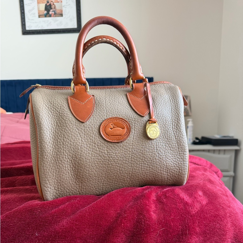 Dooney & Bourke Pebbled Leather in Tan and Brown